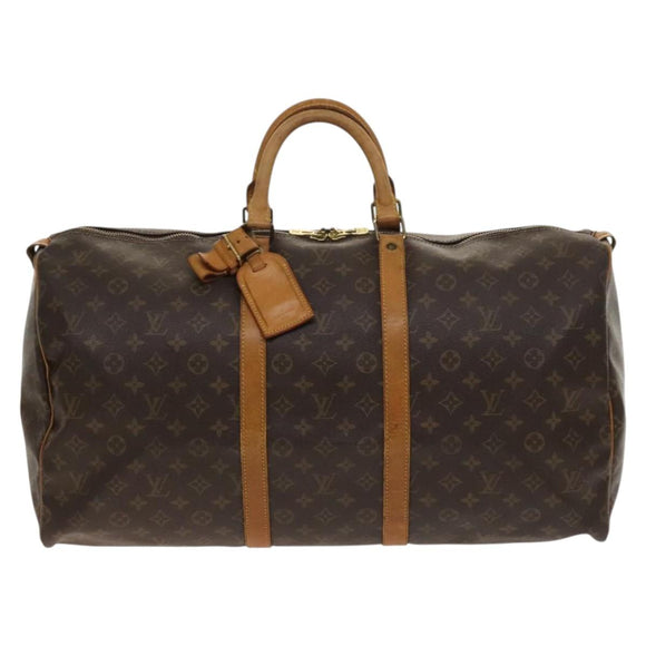 LOUIS VUITTON Monogram Keepall 55 Boston Bag M41424 LV Auth 130747