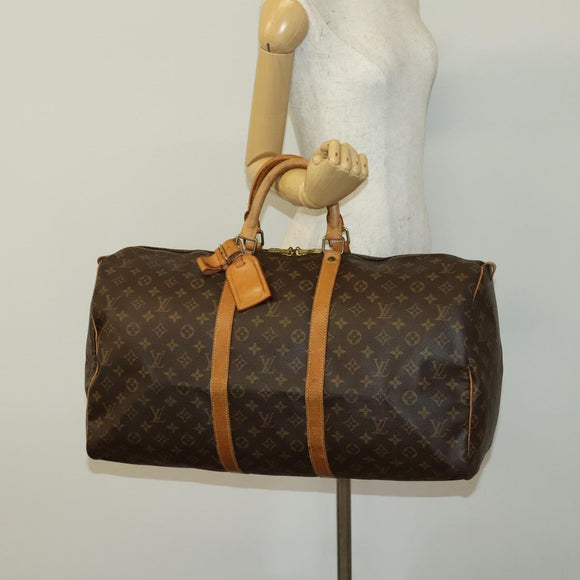 LOUIS VUITTON Monogram Keepall 55 Boston Bag M41424 LV Auth 130747