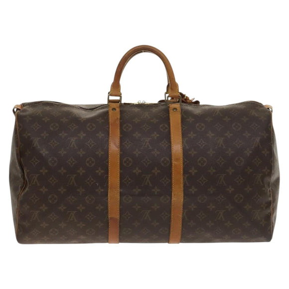 LOUIS VUITTON Monogram Keepall 55 Boston Bag M41424 LV Auth 130747