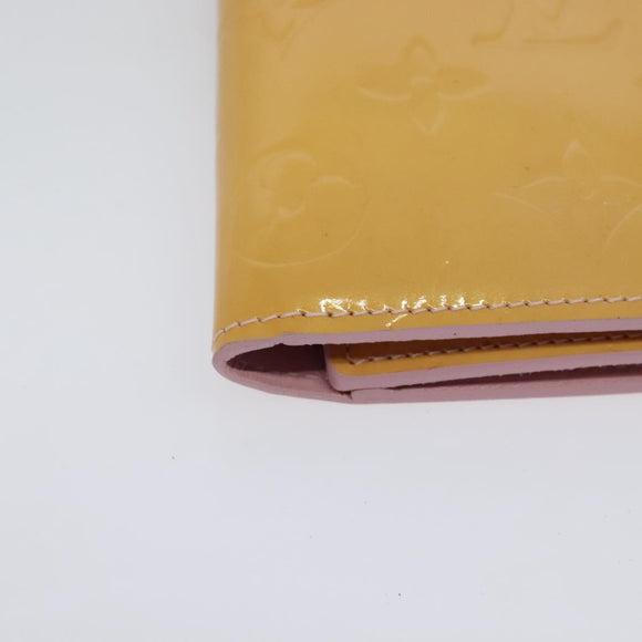 LOUIS VUITTON Monogram Vernis Walker Wallet Marshmallow Pink M91035 Auth 130750