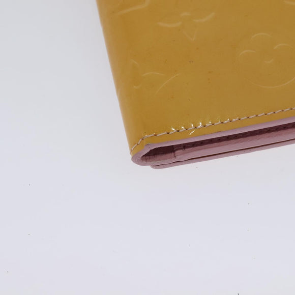 LOUIS VUITTON Monogram Vernis Walker Wallet Marshmallow Pink M91035 Auth 130750