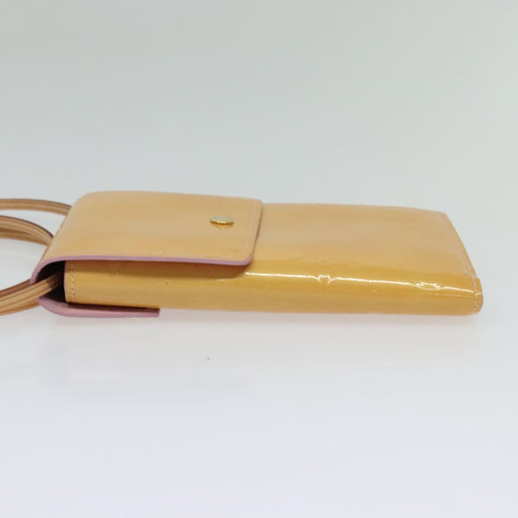 LOUIS VUITTON Monogram Vernis Walker Wallet Marshmallow Pink M91035 Auth 130750