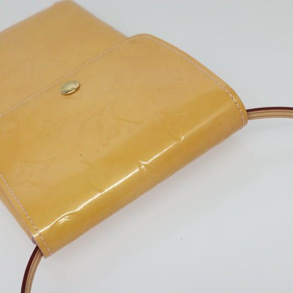 LOUIS VUITTON Monogram Vernis Walker Wallet Marshmallow Pink M91035 Auth 130750