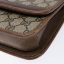 GUCCI GG Supreme Web Sherry Line Shoulder Bag PVC Beige Gold Auth 130754-14