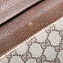 GUCCI GG Supreme Web Sherry Line Shoulder Bag PVC Beige Gold Auth 130754-19