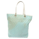GUCCI GG Canvas Tote Bag Turquoise Blue gold 002 1098 Auth 130756-2