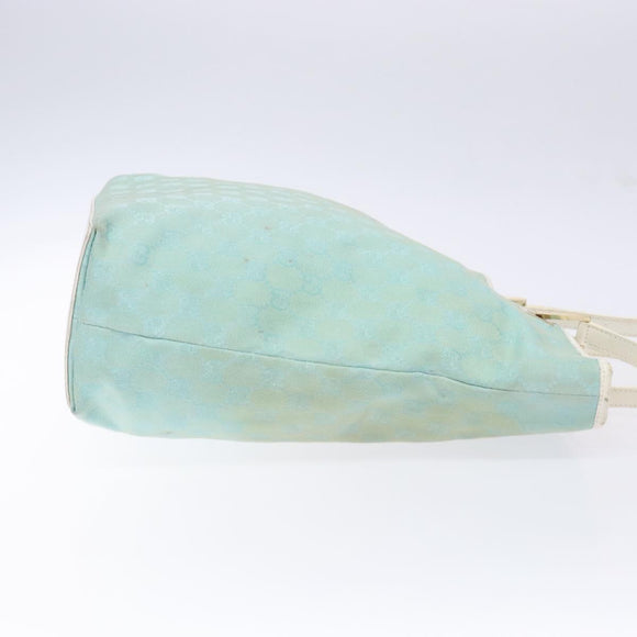 GUCCI GG Canvas Tote Bag Turquoise Blue gold 002 1098 Auth 130756
