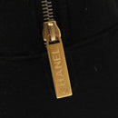 CHANEL Hand Bag Cotton Black Gold CC Auth 130759-16