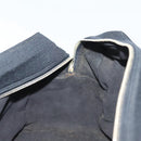 CHANEL Hand Bag Cotton Black Gold CC Auth 130759-20