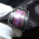 CHANEL Hand Bag Cotton Black Gold CC Auth 130759-22