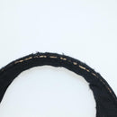 CHANEL Hand Bag Cotton Black Gold CC Auth 130759-9