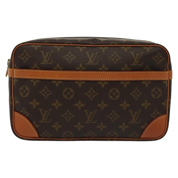 LOUIS VUITTON Monogram Compiegne 28 Clutch Bag M51845 LV Auth 130764