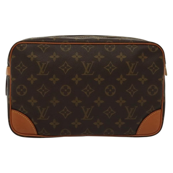 LOUIS VUITTON Monogram Compiegne 28 Clutch Bag M51845 LV Auth 130764