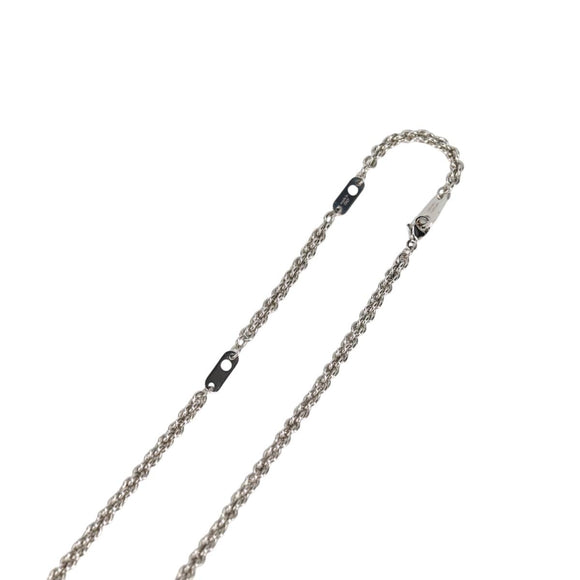 LOUIS VUITTON Colliers Quard LV Strass Necklace metal Silver MP2691 Auth 130779A