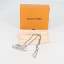 LOUIS VUITTON Colliers Quard LV Strass Necklace metal Silver MP2691 Auth 130779A-12