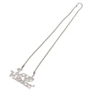 LOUIS VUITTON Colliers Quard LV Strass Necklace metal Silver MP2691 Auth 130779A-2