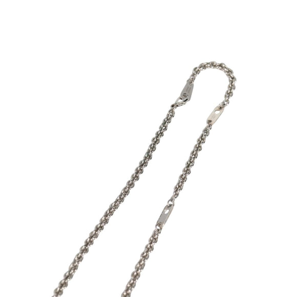 LOUIS VUITTON Colliers Quard LV Strass Necklace metal Silver MP2691 Auth 130779A