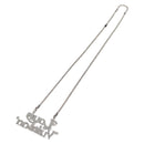 LOUIS VUITTON Colliers Quard LV Strass Necklace metal Silver MP2691 Auth 130779A-7