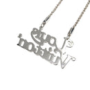 LOUIS VUITTON Colliers Quard LV Strass Necklace metal Silver MP2691 Auth 130779A-8