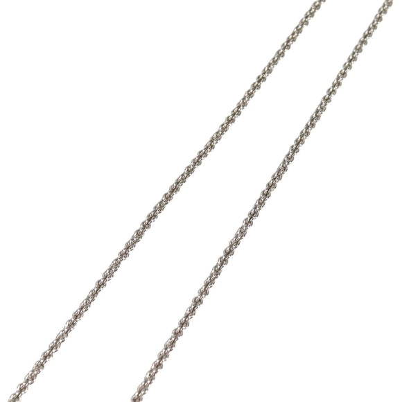 LOUIS VUITTON Colliers Quard LV Strass Necklace metal Silver MP2691 Auth 130779A