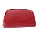 LOUIS VUITTON Epi Dauphine PM Pouch Castilian Red M48447 LV Auth 130785-1