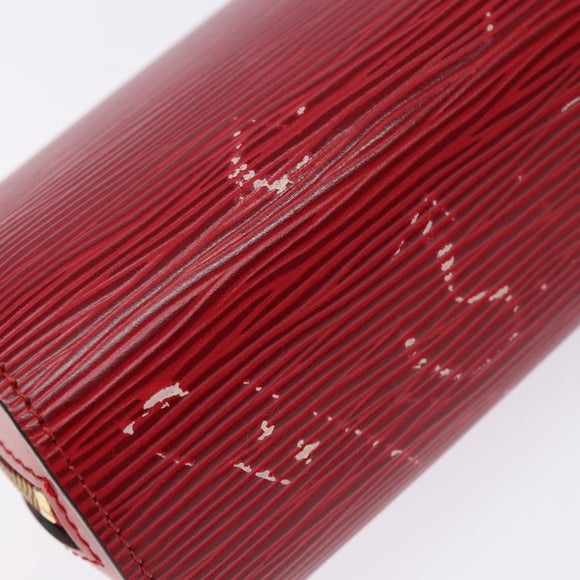 LOUIS VUITTON Epi Dauphine PM Pouch Castilian Red M48447 LV Auth 130785