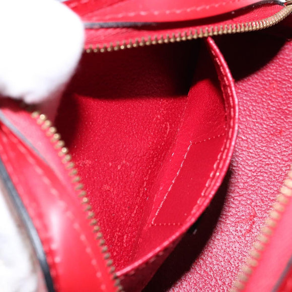 LOUIS VUITTON Epi Dauphine PM Pouch Castilian Red M48447 LV Auth 130785