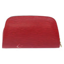 LOUIS VUITTON Epi Dauphine PM Pouch Castilian Red M48447 LV Auth 130785-2