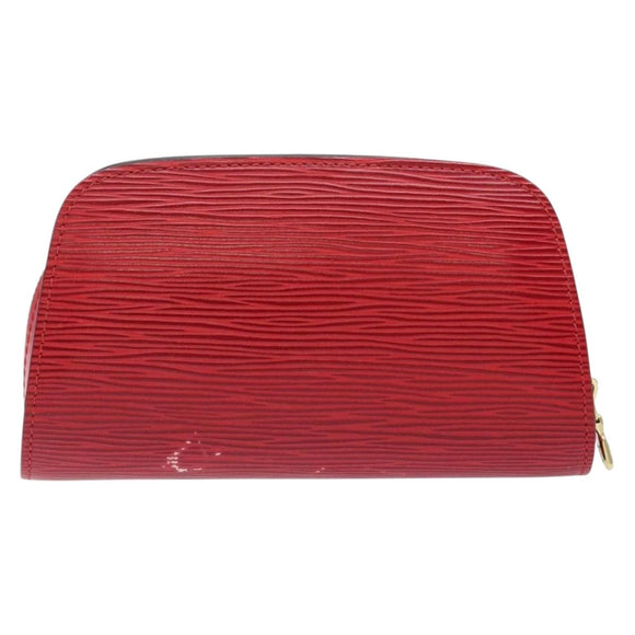LOUIS VUITTON Epi Dauphine PM Pouch Castilian Red M48447 LV Auth 130785