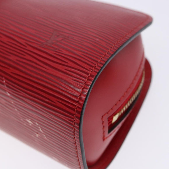 LOUIS VUITTON Epi Dauphine PM Pouch Castilian Red M48447 LV Auth 130785
