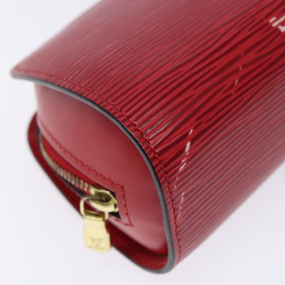 LOUIS VUITTON Epi Dauphine PM Pouch Castilian Red M48447 LV Auth 130785