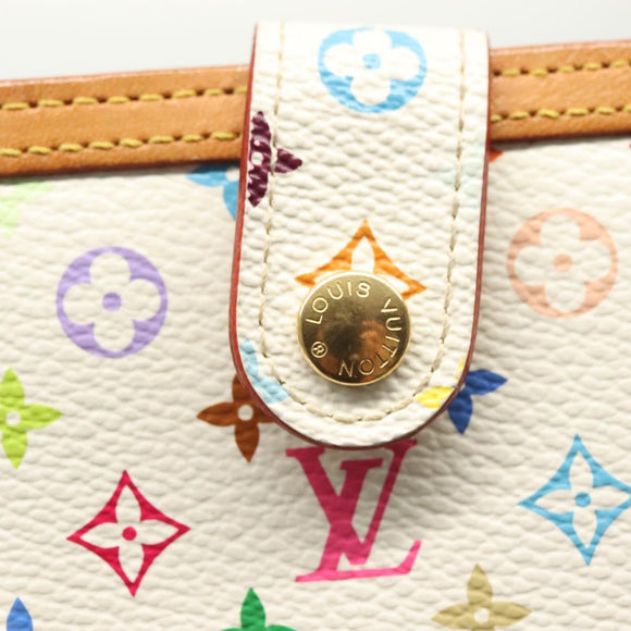 LOUIS VUITTON Multicolor Portefeuille Viennois Wallet White M92987 Auth 130787