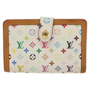 LOUIS VUITTON Multicolor Portefeuille Viennois Wallet White M92987 Auth 130787-13