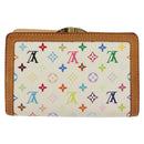 LOUIS VUITTON Multicolor Portefeuille Viennois Wallet White M92987 Auth 130787-2