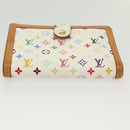 LOUIS VUITTON Multicolor Portefeuille Viennois Wallet White M92987 Auth 130787-6