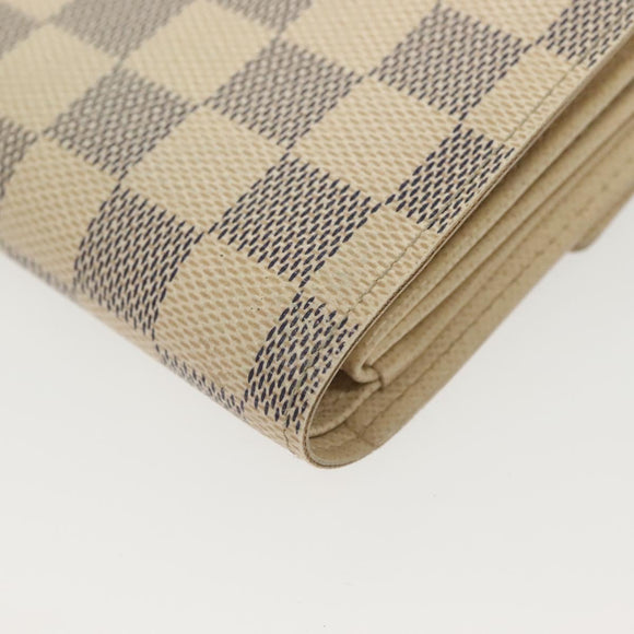 LOUIS VUITTON Damier Azur Portefeuille Alexandra Wallet N63068 LV Auth 130788