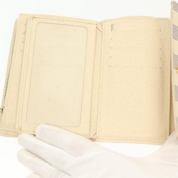 LOUIS VUITTON Damier Azur Portefeuille Alexandra Wallet N63068 LV Auth 130788