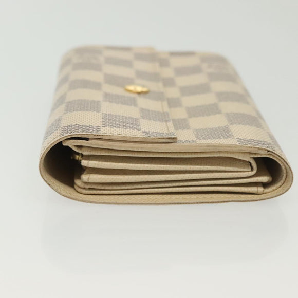 LOUIS VUITTON Damier Azur Portefeuille Alexandra Wallet N63068 LV Auth 130788