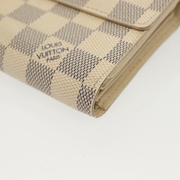 LOUIS VUITTON Damier Azur Portefeuille Alexandra Wallet N63068 LV Auth 130788