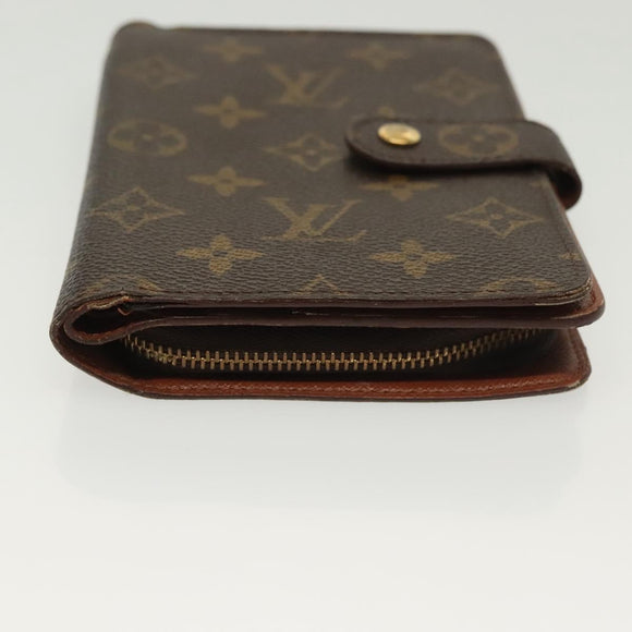 LOUIS VUITTON Monogram Porto Papie Zip Wallet M61207 LV Auth 130795
