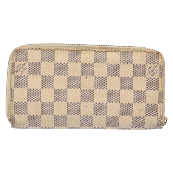 LOUIS VUITTON Damier Azur Zippy Wallet Long Wallet N60019 LV Auth 130796