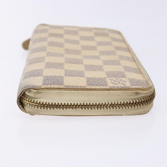 LOUIS VUITTON Damier Azur Zippy Wallet Long Wallet N60019 LV Auth 130796