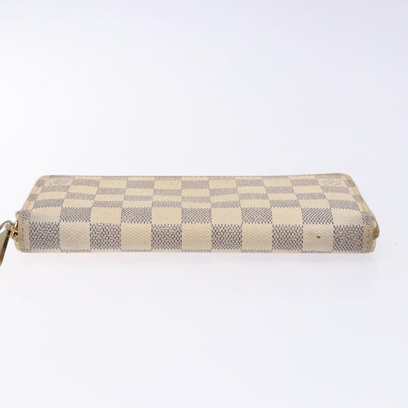 LOUIS VUITTON Damier Azur Zippy Wallet Long Wallet N60019 LV Auth 130796