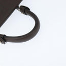 Salvatore Ferragamo Gancini Sophia Bag Leather 2way Dark Brown Auth 130806V-7