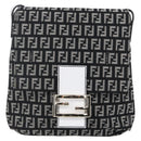 FENDI Zucchino Canvas Mamma bucket Shoulder Bag Brown Gold Auth 130807V-13