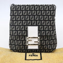 FENDI Zucchino Canvas Mamma bucket Shoulder Bag Brown Gold Auth 130807V-12