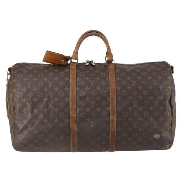 LOUIS VUITTON Monogram Keepall Bandouliere 60 Boston Bag M41412 LV Auth 130812