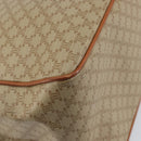 CELINE Macadam Canvas Shoulder Bag PVC Beige Gold Auth 130820-17