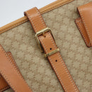 CELINE Macadam Canvas Shoulder Bag PVC Beige Gold Auth 130820-18