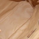 CELINE Macadam Canvas Shoulder Bag PVC Beige Gold Auth 130820-10